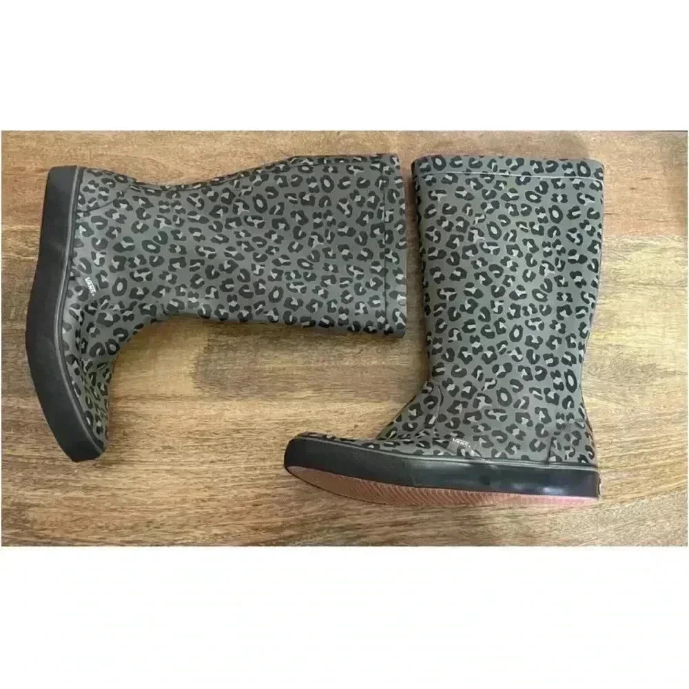 Vans Wellington Rubber Rain Boots Leopard Print Size 5.5